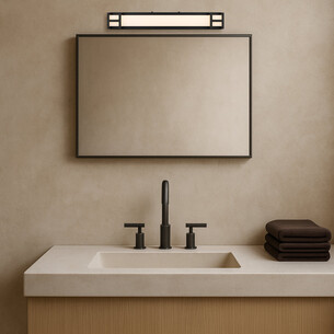 GILSON WB40-BK3C - GILSON 40 VANITY WALL LIGHT - BLACKGILSON WB40-BK3C 2