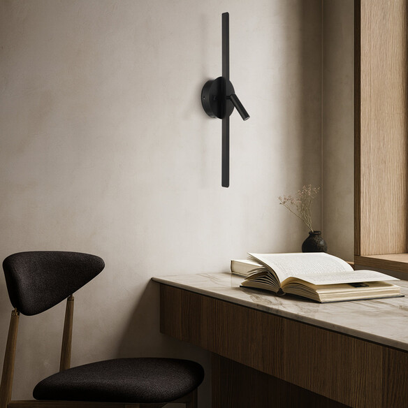 LENOX WB-BK - LENOX WALL LIGHT - BLACKLENOX WB-BK