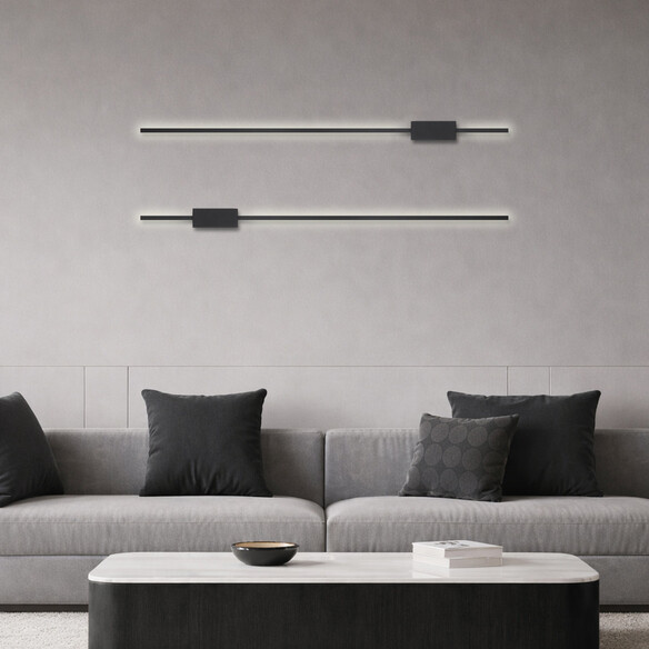 MADRAS WB120-BK - MADRAS 120CM WALL LIGHT - BLACKMADRAS WB120-BK