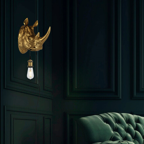 RHINO WB-GD - RHINO WALL LIGHT - GOLDRHINO WB-GD