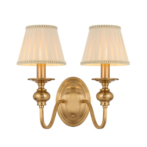 SIEDEL WB2SH-CP - SIEDEL 2 LIGHT WALL LIGHTW/SHADE