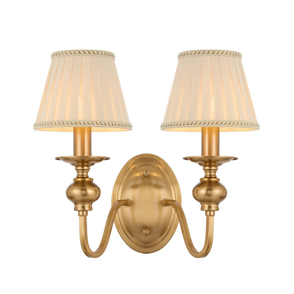SIEDEL WB2SH-CP - SIEDEL 2 LIGHT WALL LIGHTW/SHADE
