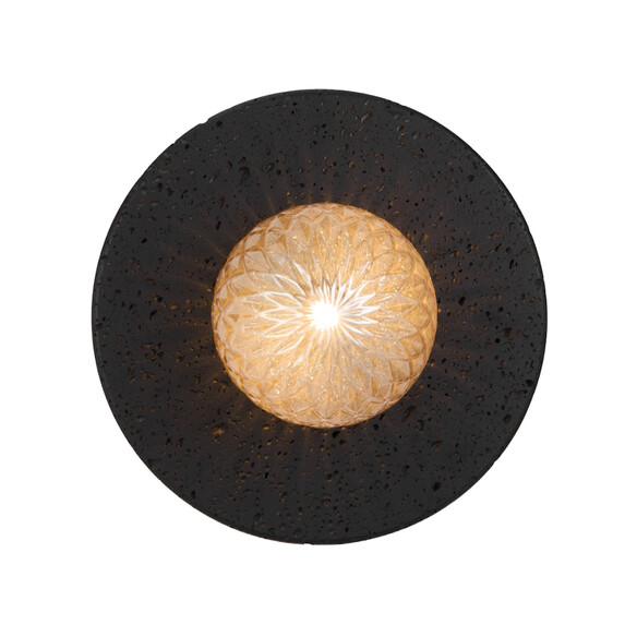 VARON WB-BKAMT - VARON WALL LIGHT BLACK TRAVERTINE - Amber