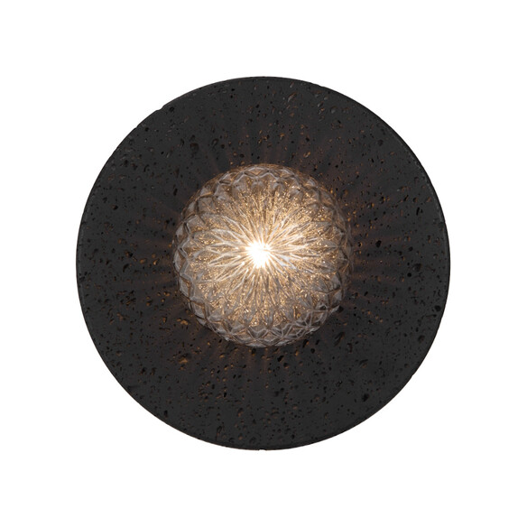 VARON WB-BKSMT - VARON WALL LIGHT BLACK TRAVERTINE - Smoke Tear