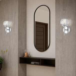 ZAHA WB1-CHCR - ZAHA 1 WALL LIGHT - CHROMEZAHA WB1-CHCR 2