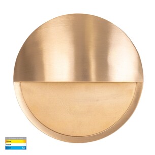 HV2929T-BR-12V - Veko Solid Brass Step Lights with EyelidHV2929T-BR-12V