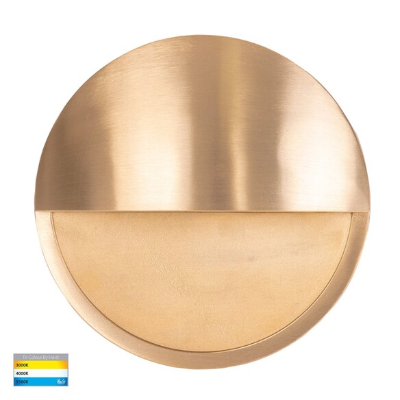 HV2929T-BR-12V - Veko Solid Brass Step Lights with Eyelid