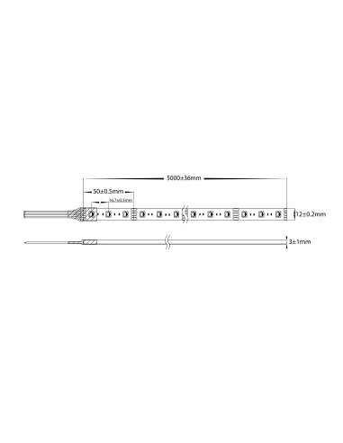 14.4W 5050 Strip Lighting -IP54 / MetreHV9751-IP54-60-RGBW