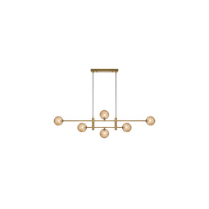 TYSON PE06-AGAMT - TYSON 6 LIGHT PENDANT ANTIQUE GOLD - TYSON PE06-AGAMT