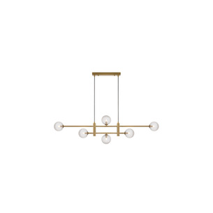TYSON PE06-AGCLP - TYSON 6 LIGHT PENDANT ANTIQUE GOLD - TYSON PE06-AGCLP