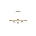 TYSON 6 LIGHT PENDANT ANTIQUE GOLD - Smoke Tear