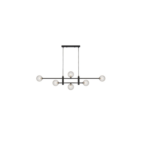 TYSON PE06-BKCLP - TYSON 6 LIGHT PENDANT BLACK - TYSON PE06-BKCLP