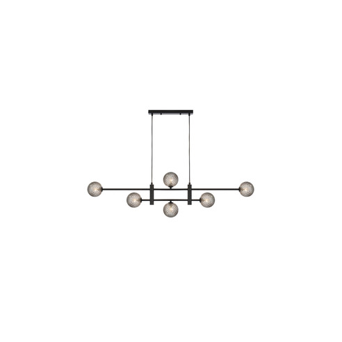 TYSON PE06-BKSMT - TYSON 6 LIGHT PENDANT BLACK - TYSON PE06-BKSMT