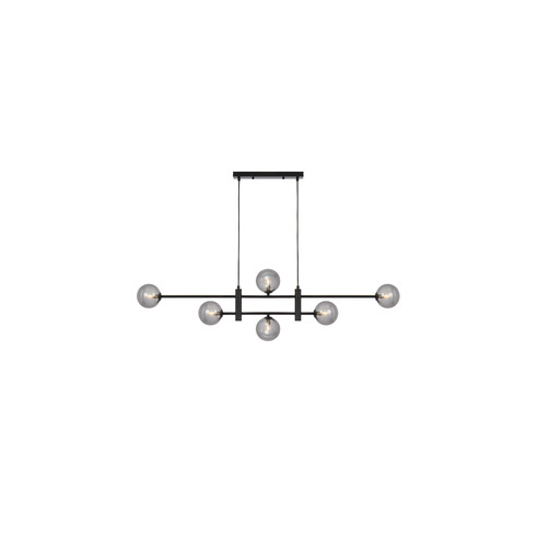 TYSON PE06-BKSM - TYSON 6 LIGHT PENDANT BLACK - TYSON PE06-BKSM