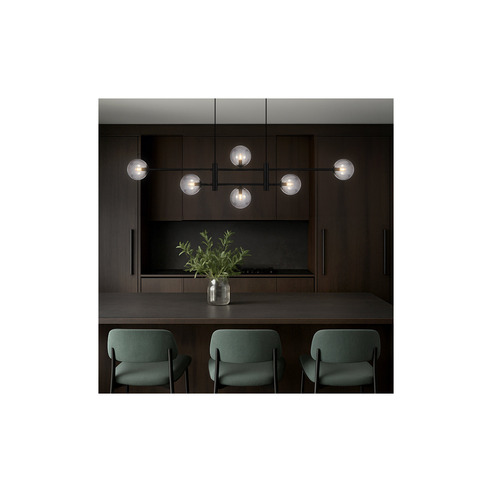 TYSON PE06-BKSM - TYSON 6 LIGHT PENDANT BLACK - TYSON PE06-BKSM