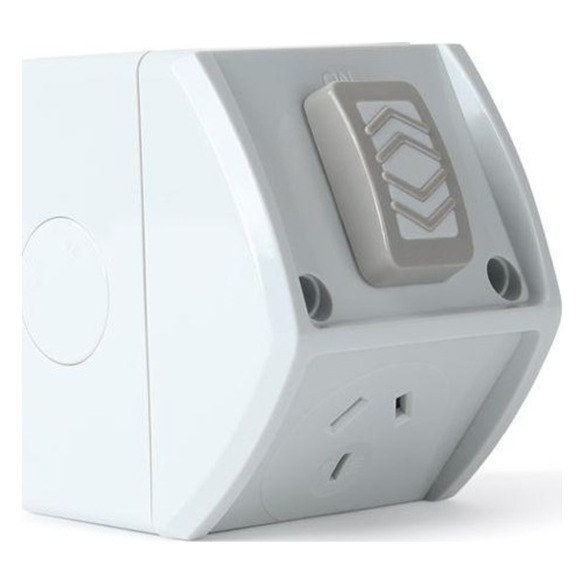 R-WPGPO1 - 10A Single Weatherproof Powerpoint - Alfresco Series