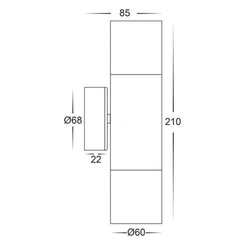 HV1075T - Tivah Solid Brass Graphite Coloured TRI HV1075T
