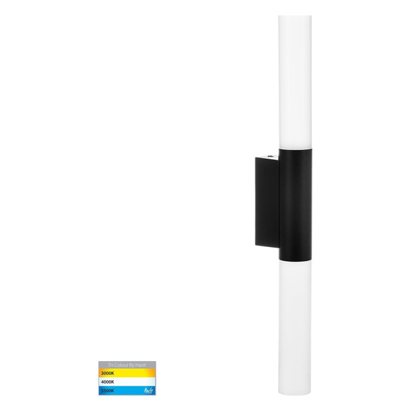 HV10922T-BLK - Akril Aluminium Black 2 Light Wall Light