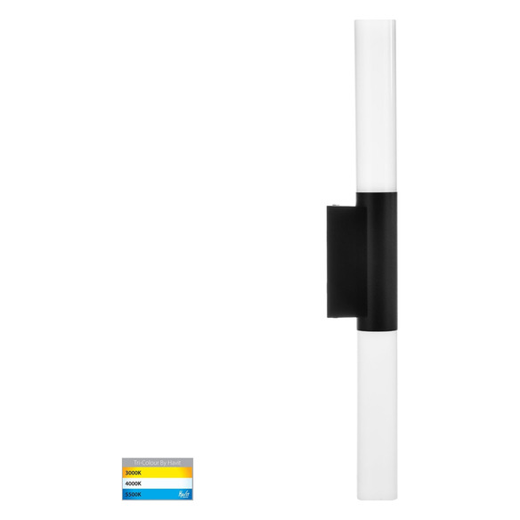 HV10922T-BLK - Akril Aluminium Black 2 Light Wall HV10922T-BLK