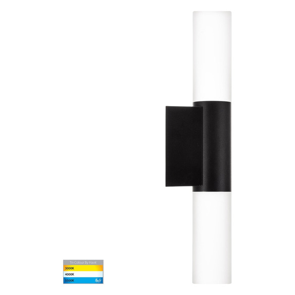 HV10932T-BLK - Akril Aluminium Black 2 Light Wall Light
