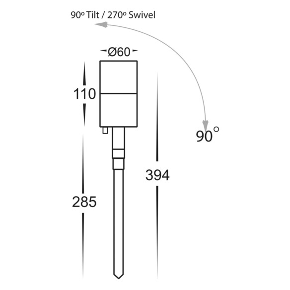 HV1427T-SSBLK - Tivah Black 316 Stainless Steel HV1427T-SSBLK