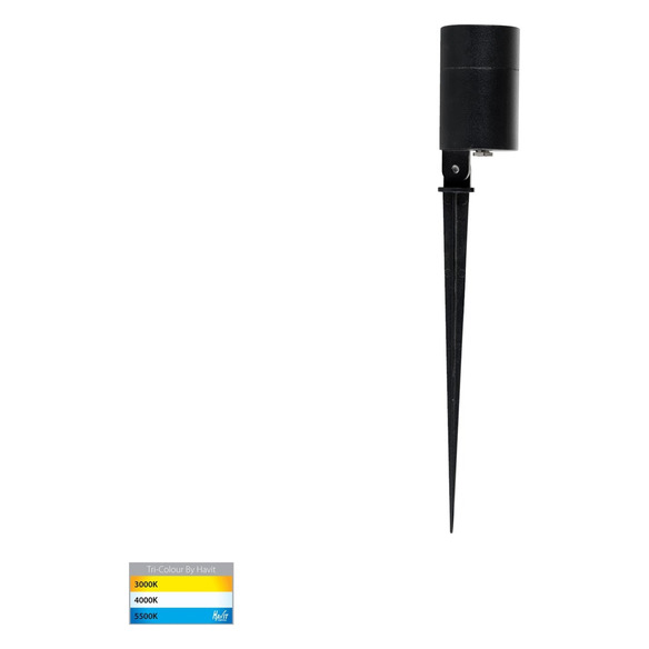 HV1429T-7W - Oasis Black 7W TRI Colour LED Garden HV1429T-7W