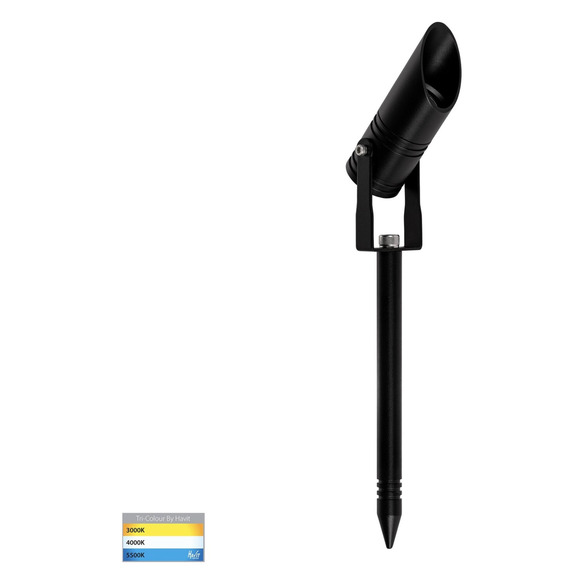 HV1445T-BLK - Napa Aluminium Black 5W Garden Spike Spotlight