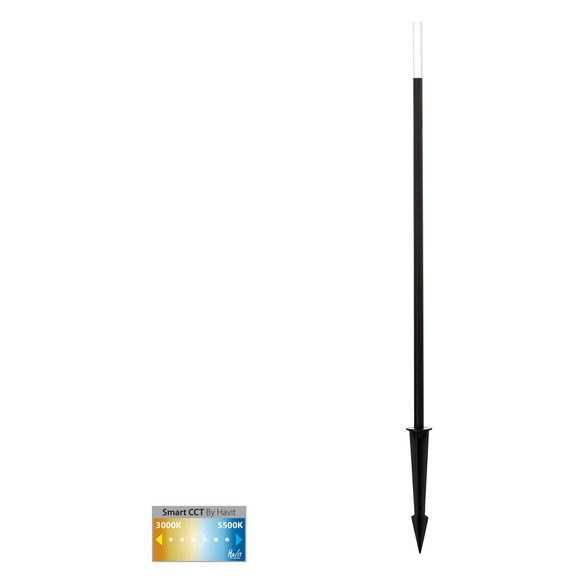 HV1514CCT-BLK-24V - Drique Aluminium Black CCT LED Bollard Spike Light