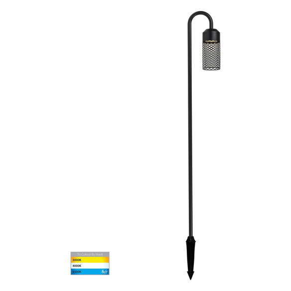 HV1529T-BLK-24V - Stellato Aluminium Black LED Bollard Spike Light