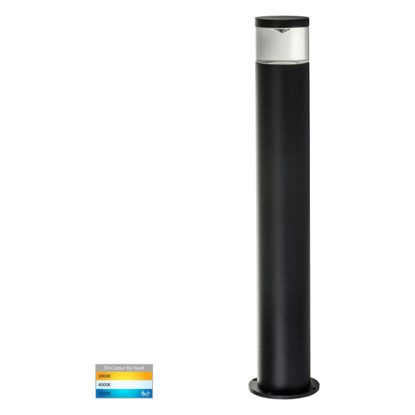 HV1601T-BLK - HV1601T-Black & HV1602T-Black - Highlite Black TRI Colour LED Bollard Lights
