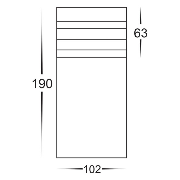 HV1615T-SS316-12V - HV1615T-SS316 -Mini 316 Stainless Steel Louvred LED Bollard Light