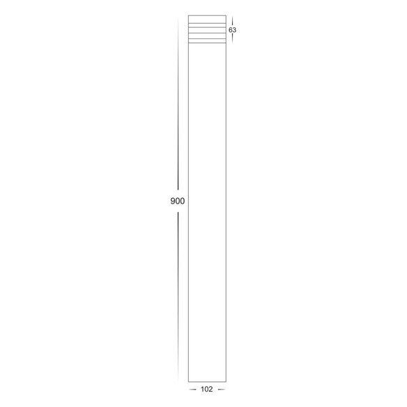 HV1618T-SS316-240V - HV1618T-SS316 -Maxi 900 316 Stainless Steel Louvred LED Bollard Light