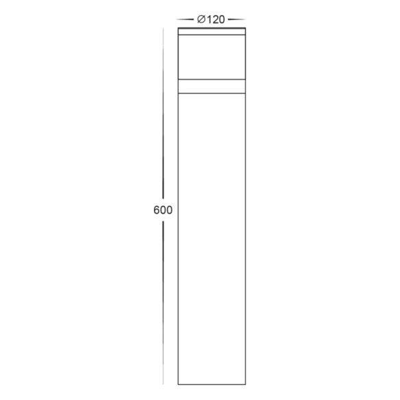 HV1625T-BLK-240V - HV1625T-Black - Highlite Black LED Bollard Light