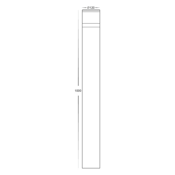HV1626T-BLK-24V - HV1626T-Black - Highlite Black LED Bollard Light