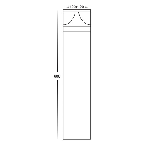 HV1628T-BLK-24V-SQ - Divad 600mm Black Square LED HV1628T-BLK-24V-SQ