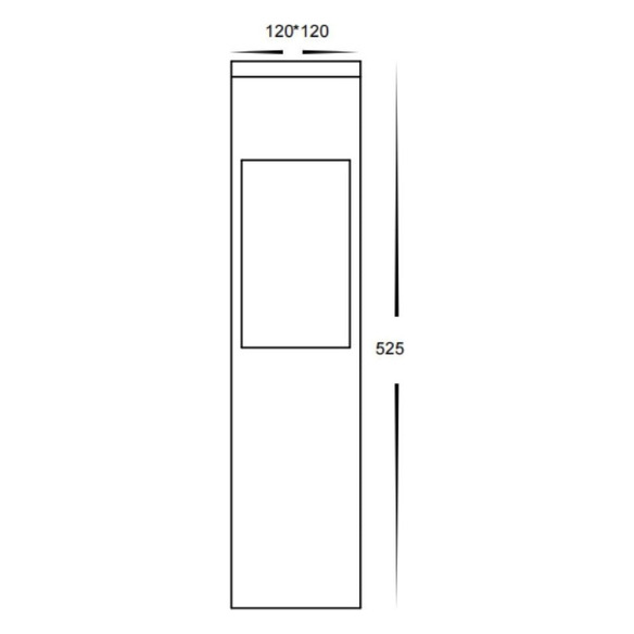 HV1630T-BLK-24V-SQ - Square | HV1630T-Black-24V-Square- Fedor Square Aluminium Black Tri Colour LED Bollard Light
