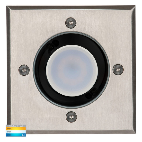 HV1706T - Metro Square 316 Stainless Steel TRI Colour Inground Lights