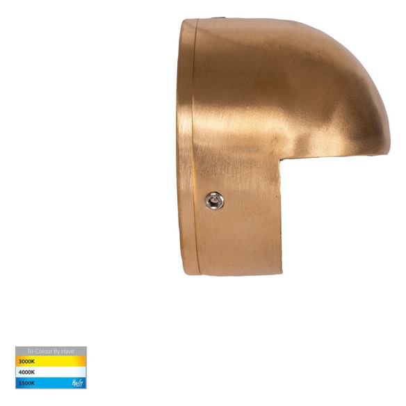 HV2927T-BR-12V - Veko Solid Brass Step Lights with Eyelid