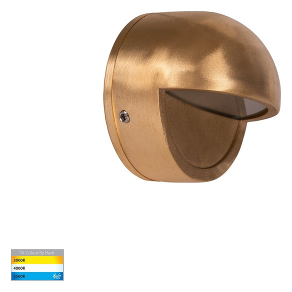 HV2927T-BR-12V - Veko Solid Brass Step Lights HV2927T-BR-12V