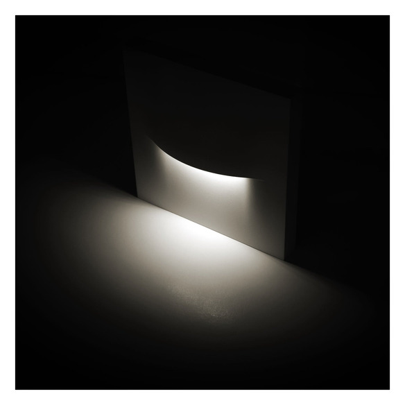 HV3228T-WHT-240V - Lisca Aluminium White Square HV3228T-WHT-240V