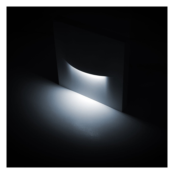 HV3228T-WHT-240V - Lisca Aluminium White Square HV3228T-WHT-240V
