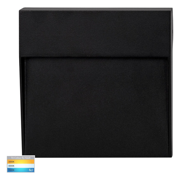 HV3269T-BLK-12V-SQ - HV3269T-Black-12V-Square - Fino Black Square LED Outdoor Step Light