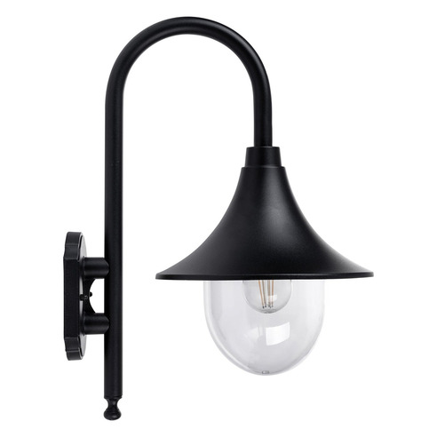 HV3554W-BLK - Hove Aluminium Black Coach Wall HV3554W-BLK