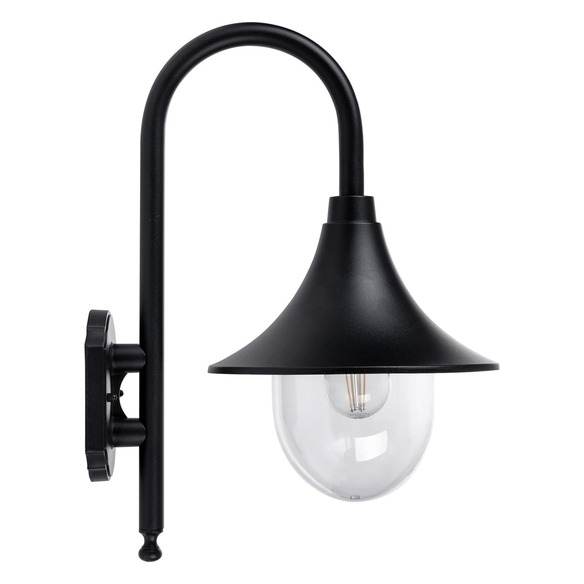 HV3554W-BLK - Hove Aluminium Black Coach Wall Light