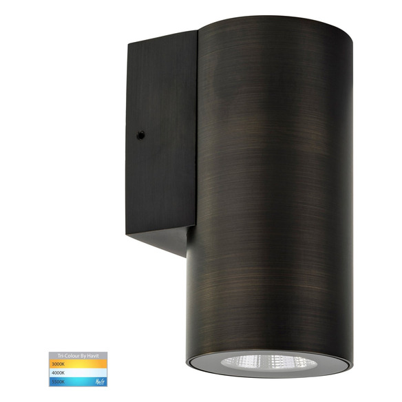 HV3625T-AB - Aries Antique Brass LED Fixed Down Wall Light