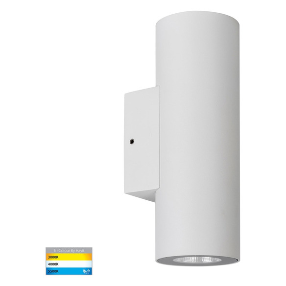 HV3626T-WHT - HV3626T-White- Aries 316 Stainless Steel White Up & Down LED Wall Light