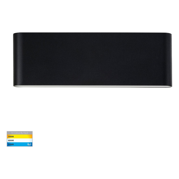 HV3652T-BLK-240V - HV3652T-Black - Lisse Black Fixed Down LED Wall Light
