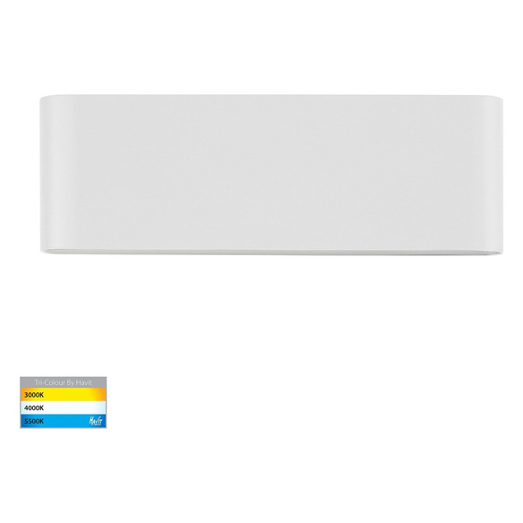 HV3652T-WHT-12V - HV3652T-White- Lisse White Fixed Down LED Wall Light