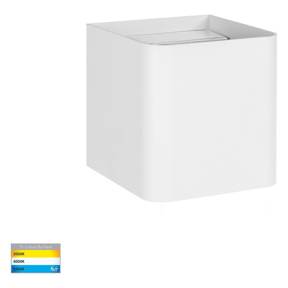 HV36583T-WHT-SQ - Versa White Square Up & Down Wall Light