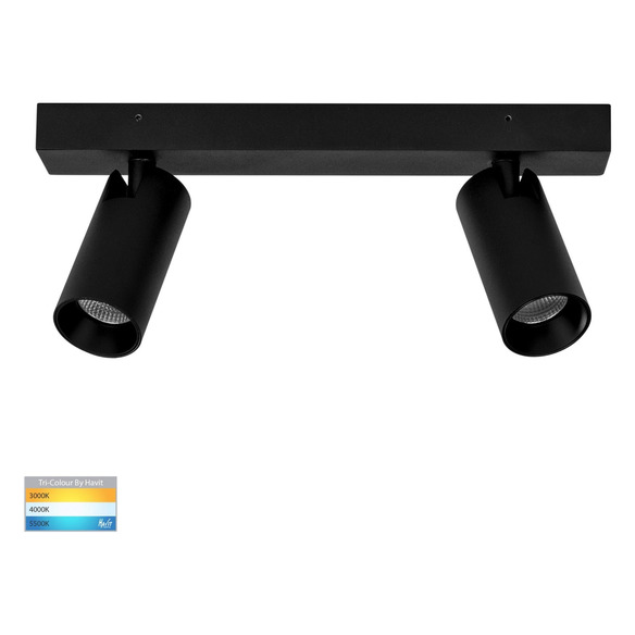 HV4002T-2-BLK - HV4002T-2-Black - Revo Black 2 Light TRI Colour LED Bar Light